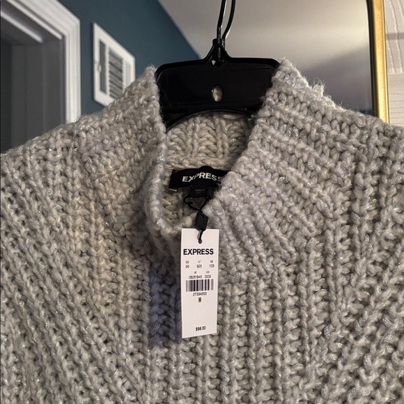 Express Gray and silver Knit Sweater - Picture 4 of 5
